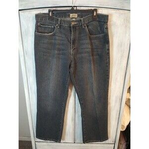 Cassini Distressed 36/30 Black Dark Gray Mens Jeans